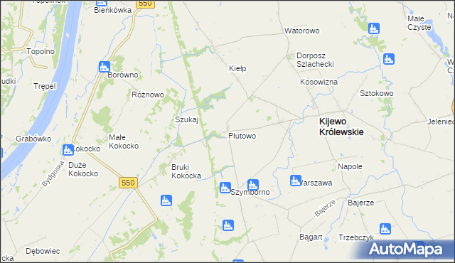 mapa Płutowo, Płutowo na mapie Targeo