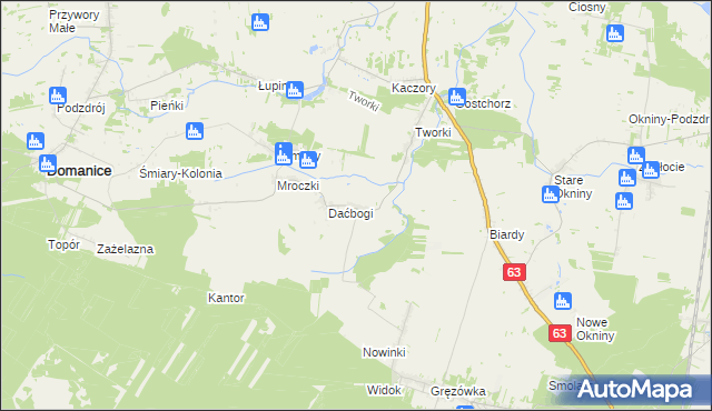 mapa Pluty gmina Wiśniew, Pluty gmina Wiśniew na mapie Targeo