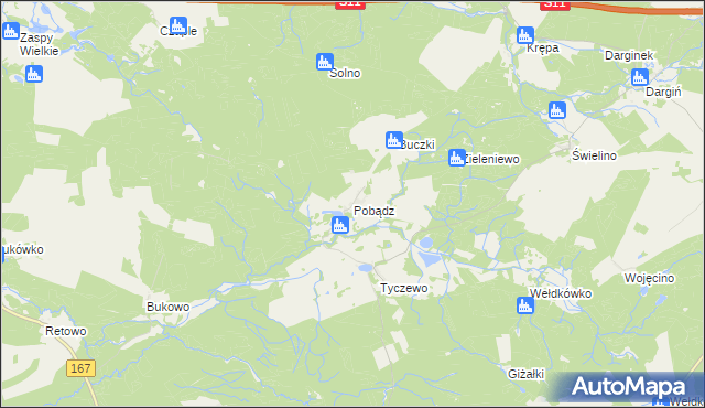 mapa Pobądz, Pobądz na mapie Targeo