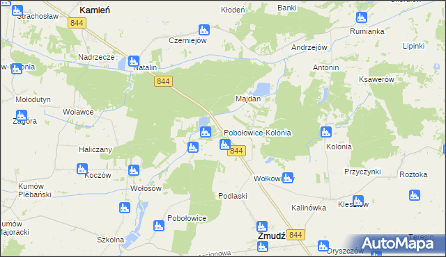 mapa Pobołowice-Kolonia, Pobołowice-Kolonia na mapie Targeo