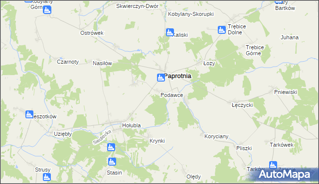 mapa Podawce, Podawce na mapie Targeo