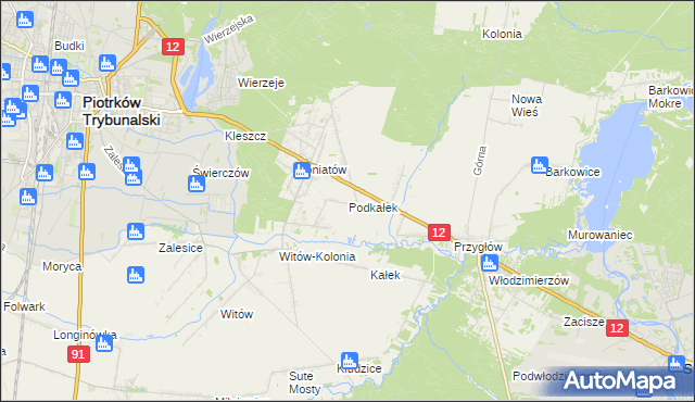 mapa Podkałek, Podkałek na mapie Targeo