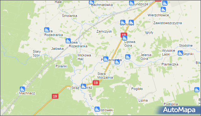 mapa Podkamionka, Podkamionka na mapie Targeo