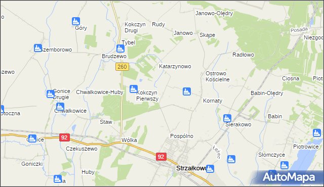 mapa Podkornaty, Podkornaty na mapie Targeo