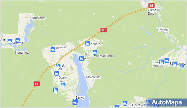 mapa Podmacharce, Podmacharce na mapie Targeo