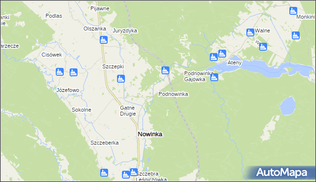 mapa Podnowinka, Podnowinka na mapie Targeo