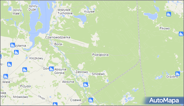 mapa Podrąbiona, Podrąbiona na mapie Targeo