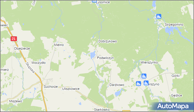 mapa Podwilczyn, Podwilczyn na mapie Targeo