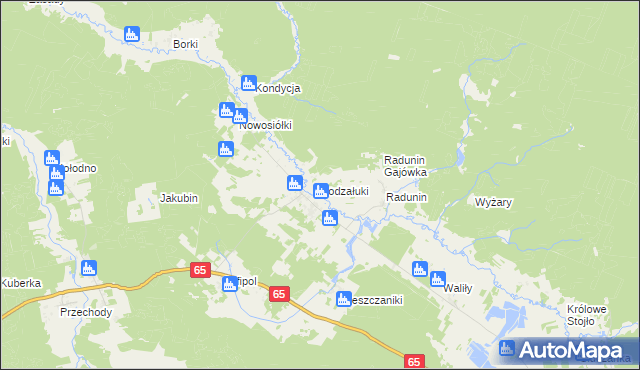 mapa Podzałuki, Podzałuki na mapie Targeo