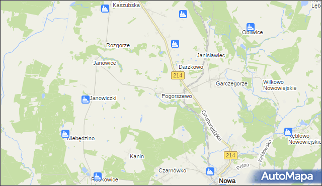 mapa Pogorszewo, Pogorszewo na mapie Targeo
