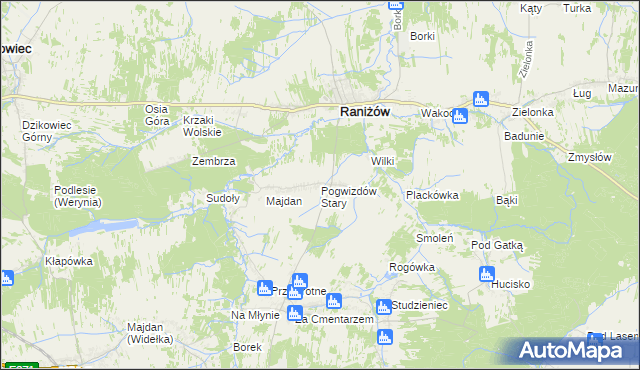 mapa Pogwizdów Stary, Pogwizdów Stary na mapie Targeo