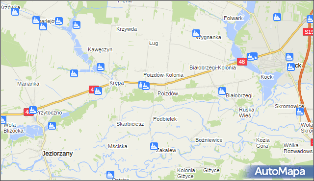 mapa Poizdów, Poizdów na mapie Targeo