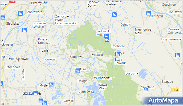 mapa Pojawie, Pojawie na mapie Targeo