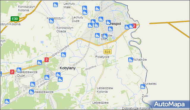 mapa Polatycze, Polatycze na mapie Targeo
