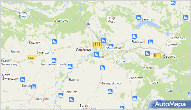 mapa Pólko gmina Górzno, Pólko gmina Górzno na mapie Targeo