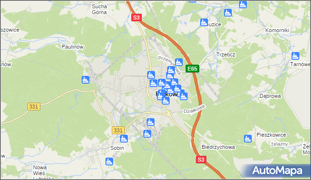 mapa Polkowice, Polkowice na mapie Targeo