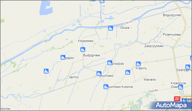 mapa Polne gmina Słońsk, Polne gmina Słońsk na mapie Targeo