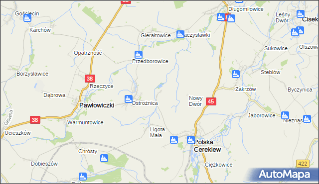 mapa Połowa, Połowa na mapie Targeo