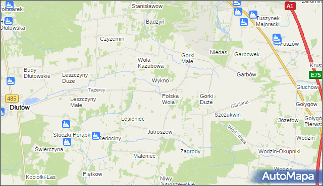 mapa Polska Wola, Polska Wola na mapie Targeo