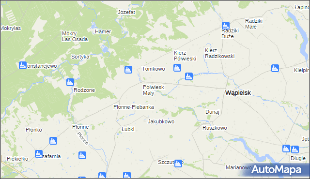 mapa Półwiesk Duży, Półwiesk Duży na mapie Targeo