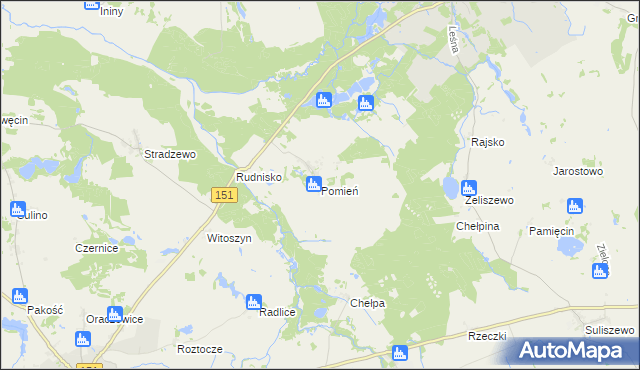 mapa Pomień, Pomień na mapie Targeo