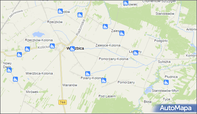 mapa Pomorzany-Kolonia, Pomorzany-Kolonia na mapie Targeo