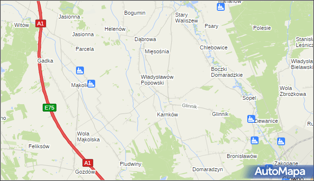 mapa Popów Głowieński, Popów Głowieński na mapie Targeo