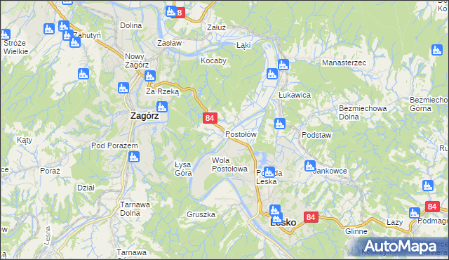 mapa Postołów, Postołów na mapie Targeo