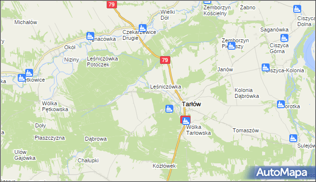 mapa Potoczek gmina Tarłów, Potoczek gmina Tarłów na mapie Targeo