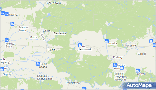 mapa Potok Jaworowski, Potok Jaworowski na mapie Targeo