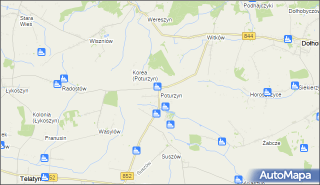 mapa Poturzyn, Poturzyn na mapie Targeo