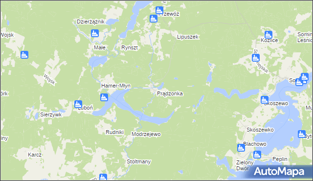 mapa Prądzonka, Prądzonka na mapie Targeo