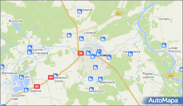 mapa Prochowice, Prochowice na mapie Targeo