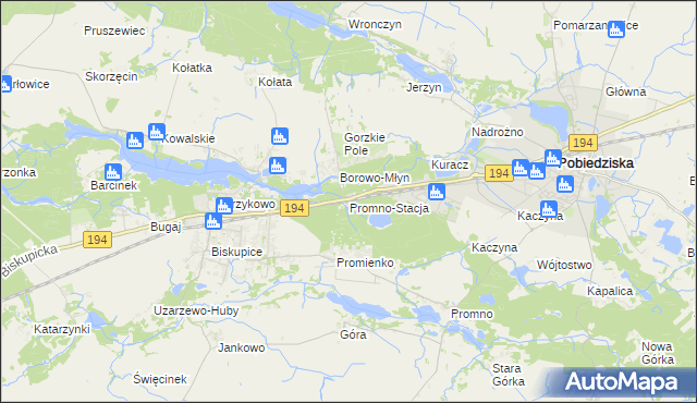 mapa Promno-Stacja, Promno-Stacja na mapie Targeo