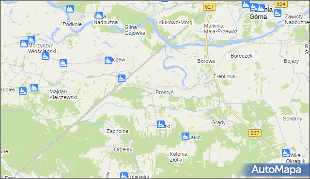 mapa Prostyń, Prostyń na mapie Targeo