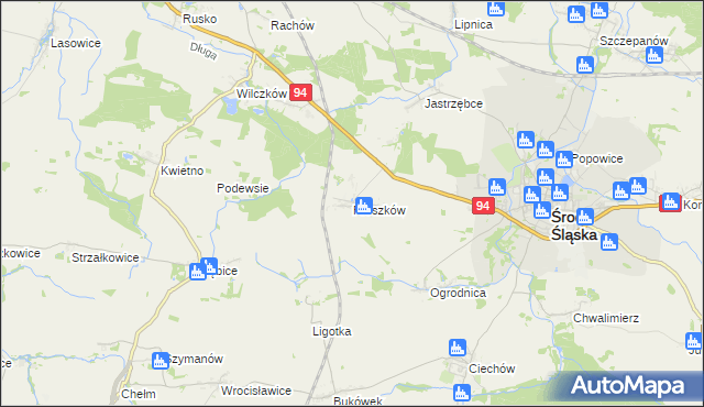 mapa Proszków, Proszków na mapie Targeo