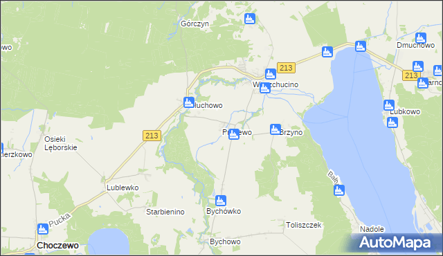 mapa Prusewo, Prusewo na mapie Targeo