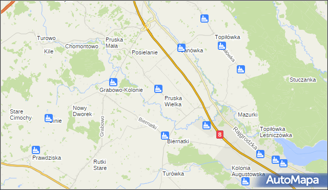 mapa Pruska Wielka, Pruska Wielka na mapie Targeo