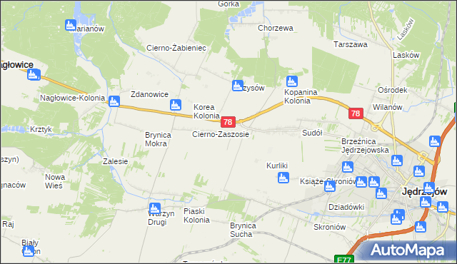 mapa Prząsław, Prząsław na mapie Targeo