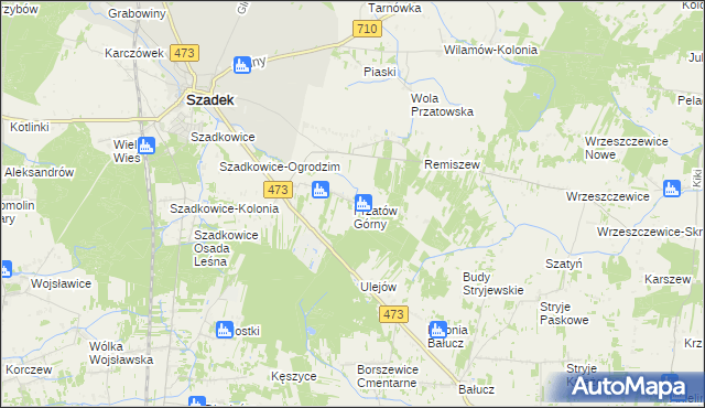 mapa Przatów Górny, Przatów Górny na mapie Targeo