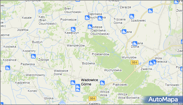 mapa Przebendów, Przebendów na mapie Targeo