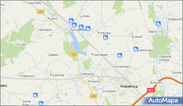 mapa Przecławek, Przecławek na mapie Targeo