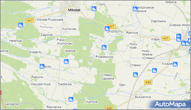 mapa Przedborów, Przedborów na mapie Targeo