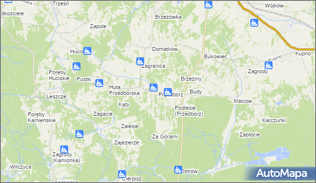 mapa Przedbórz gmina Kolbuszowa, Przedbórz gmina Kolbuszowa na mapie Targeo