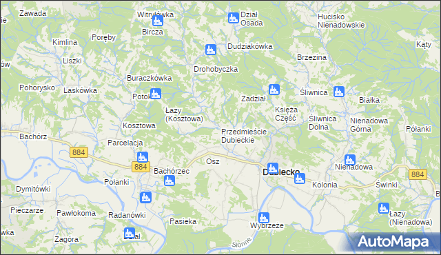 mapa Przedmieście Dubieckie, Przedmieście Dubieckie na mapie Targeo