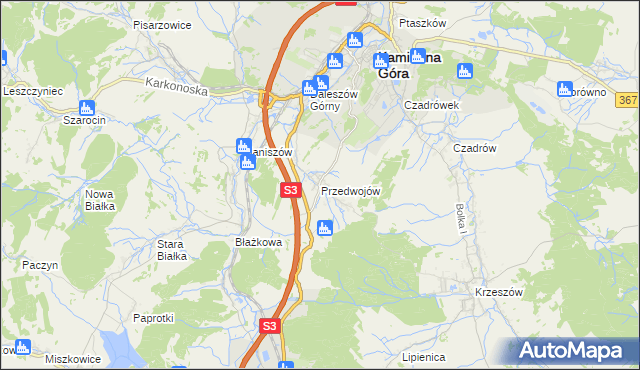 mapa Przedwojów, Przedwojów na mapie Targeo