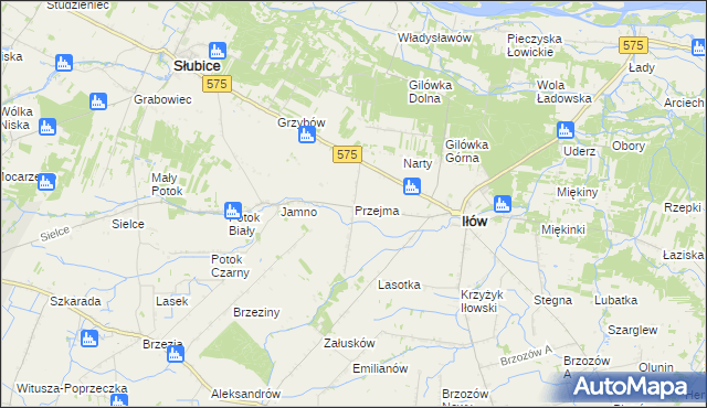 mapa Przejma gmina Iłów, Przejma gmina Iłów na mapie Targeo