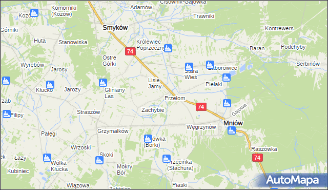 mapa Przełom, Przełom na mapie Targeo