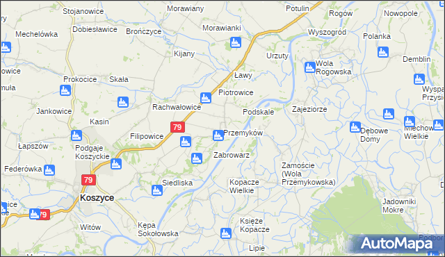 mapa Przemyków, Przemyków na mapie Targeo