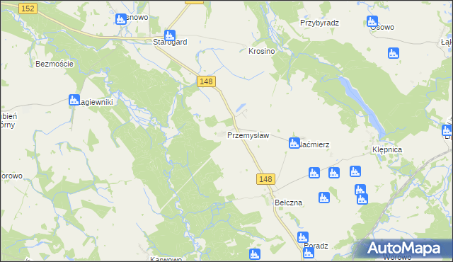 mapa Przemysław gmina Resko, Przemysław gmina Resko na mapie Targeo